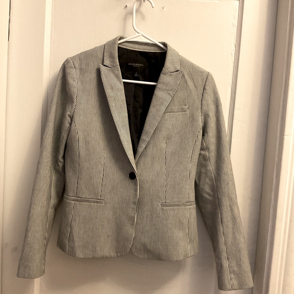 Banana Republic Pinstriped Blazer Size 4